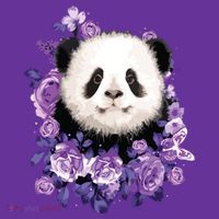 Cute Panda Purple Flowers Panda Lovers Gift Kids Sweatshirt thumb 2