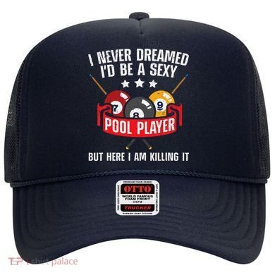 Cool Pool Player Design For Men Women Pool Billiards Player Hat