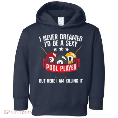 Cool Pool Player Design For Men Women Pool Billiards Player Toddler Hoodie