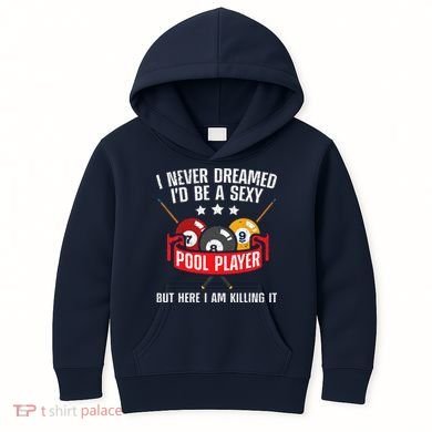 Cool Pool Player Design For Men Women Pool Billiards Player Kids Hoodie