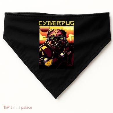 Cyberpug Parody Pug Dog Cyber Punk USA-Made Doggie Bandana