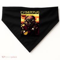 Cyberpug Parody Pug Dog Cyber Punk USA-Made Doggie Bandana thumb 0