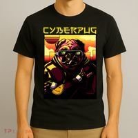 Cyberpug Parody Pug Dog Cyber Punk T-Shirt thumb 3