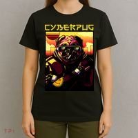 Cyberpug Parody Pug Dog Cyber Punk T-Shirt thumb 4