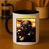 Cyberpug Parody Pug Dog Cyber Punk Coffee Mug thumb 4