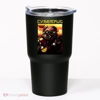 Cyberpug Parody Pug Dog Cyber Punk Tumbler thumb 0