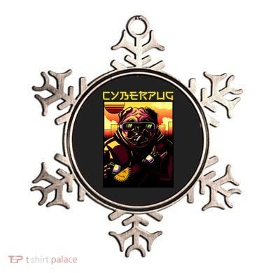 Cyberpug Parody Pug Dog Cyber Punk Ornament