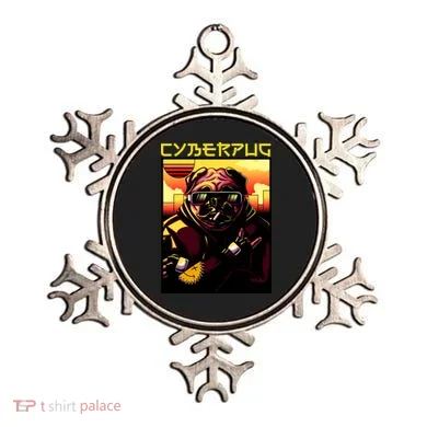 Cyberpug Parody Pug Dog Cyber Punk Ornament