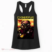 Cyberpug Parody Pug Dog Cyber Punk Women's Tank Top thumb 0