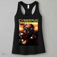 Cyberpug Parody Pug Dog Cyber Punk Women's Tank Top thumb 3