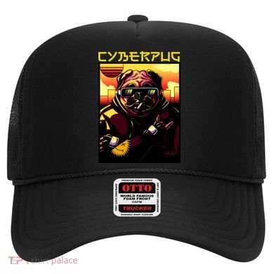 Cyberpug Parody Pug Dog Cyber Punk Hat
