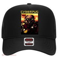 Cyberpug Parody Pug Dog Cyber Punk Hat thumb 0