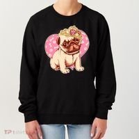 Cute Princess Pug Dog Women's Sweatshirt thumb 0