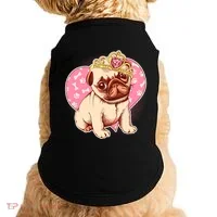 Cute Princess Pug Dog Doggie Tank thumb 0
