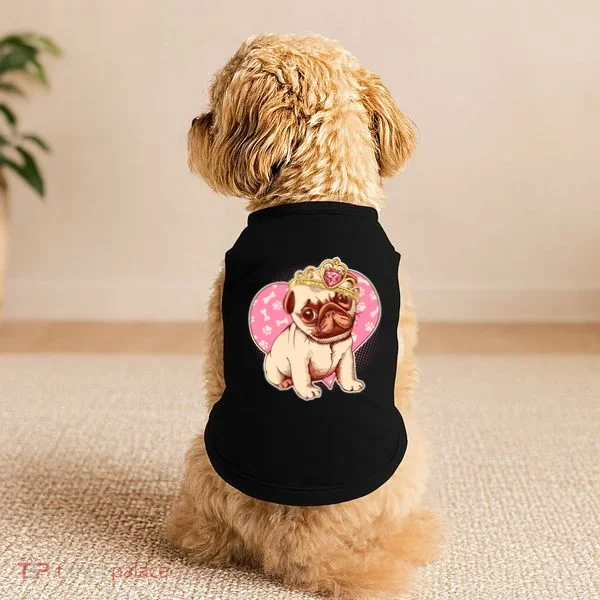 Cute Princess Pug Dog Doggie Tank