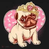 Cute Princess Pug Dog Doggie Tank thumb 4