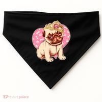 Cute Princess Pug Dog USA-Made Doggie Bandana thumb 0