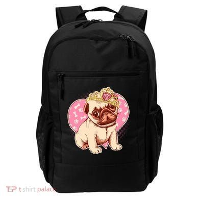 Cute Princess Pug Dog Backpack