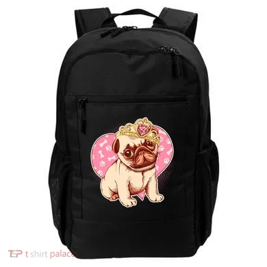 Cute Princess Pug Dog Backpack