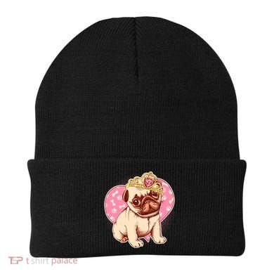 Cute Princess Pug Dog Beanie
