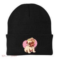 Cute Princess Pug Dog Beanie thumb 0
