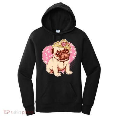 Cute Princess Pug Dog Women's Hoodie