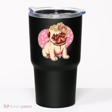 Cute Princess Pug Dog Tumbler