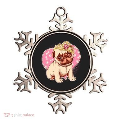 Cute Princess Pug Dog Ornament