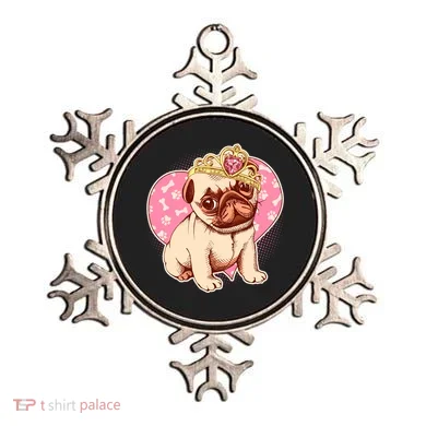 Cute Princess Pug Dog Ornament