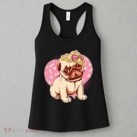 Cute Princess Pug Dog Women's Tank Top thumb 3