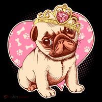 Cute Princess Pug Dog Women's Tank Top thumb 5