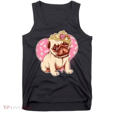 Cute Princess Pug Dog Tank Top