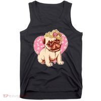 Cute Princess Pug Dog Tank Top thumb 0