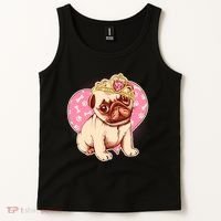 Cute Princess Pug Dog Tank Top thumb 2