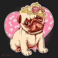 Cute Princess Pug Dog Golf Towel thumb 3