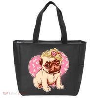 Cute Princess Pug Dog Tote Bag thumb 0