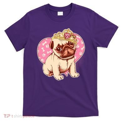 Cute Princess Pug Dog T-Shirt