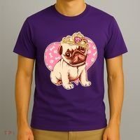 Cute Princess Pug Dog T-Shirt thumb 3