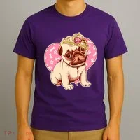 Cute Princess Pug Dog T-Shirt thumb 3