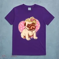 Cute Princess Pug Dog T-Shirt thumb 5