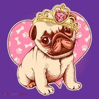 Cute Princess Pug Dog Hat thumb 2