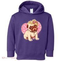 Cute Princess Pug Dog Toddler Hoodie thumb 0