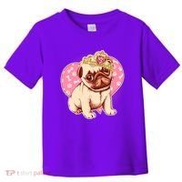 Cute Princess Pug Dog Toddler T-Shirt thumb 0