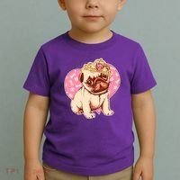 Cute Princess Pug Dog Toddler T-Shirt thumb 2