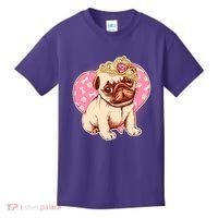 Cute Princess Pug Dog Kids T-Shirt thumb 0