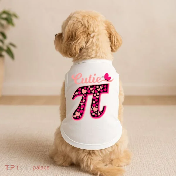 Cutie Pie Pie Day Shirt Butterfly And Hearts Doggie Tank