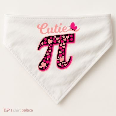 Cutie Pie Pie Day Shirt Butterfly And Hearts USA-Made Doggie Bandana