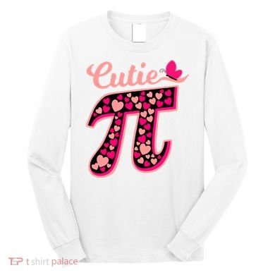 Cutie Pie Pie Day Shirt Butterfly And Hearts Long Sleeve Shirt