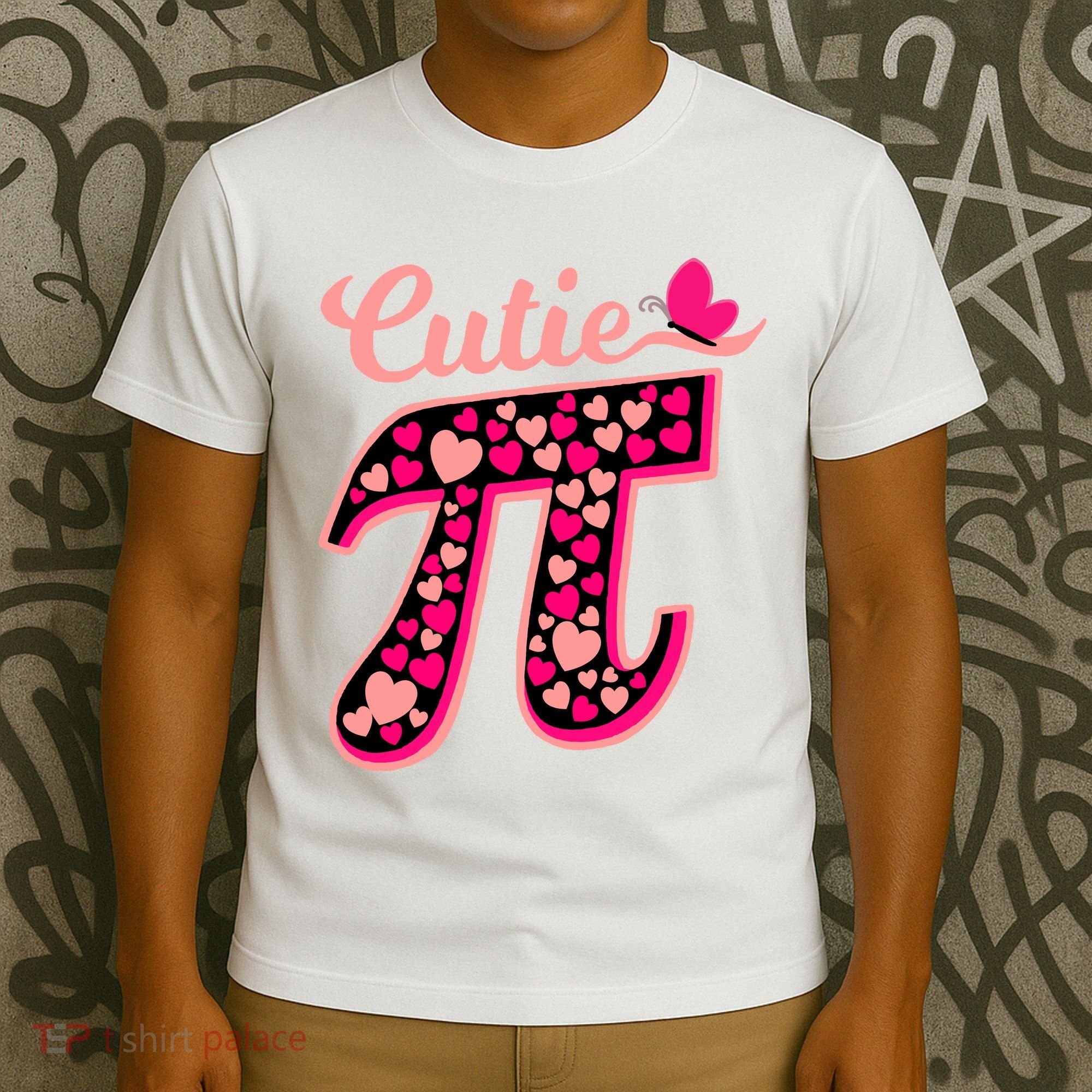 Cutie Pie Pie Day Shirt Butterfly And Hearts T-Shirt