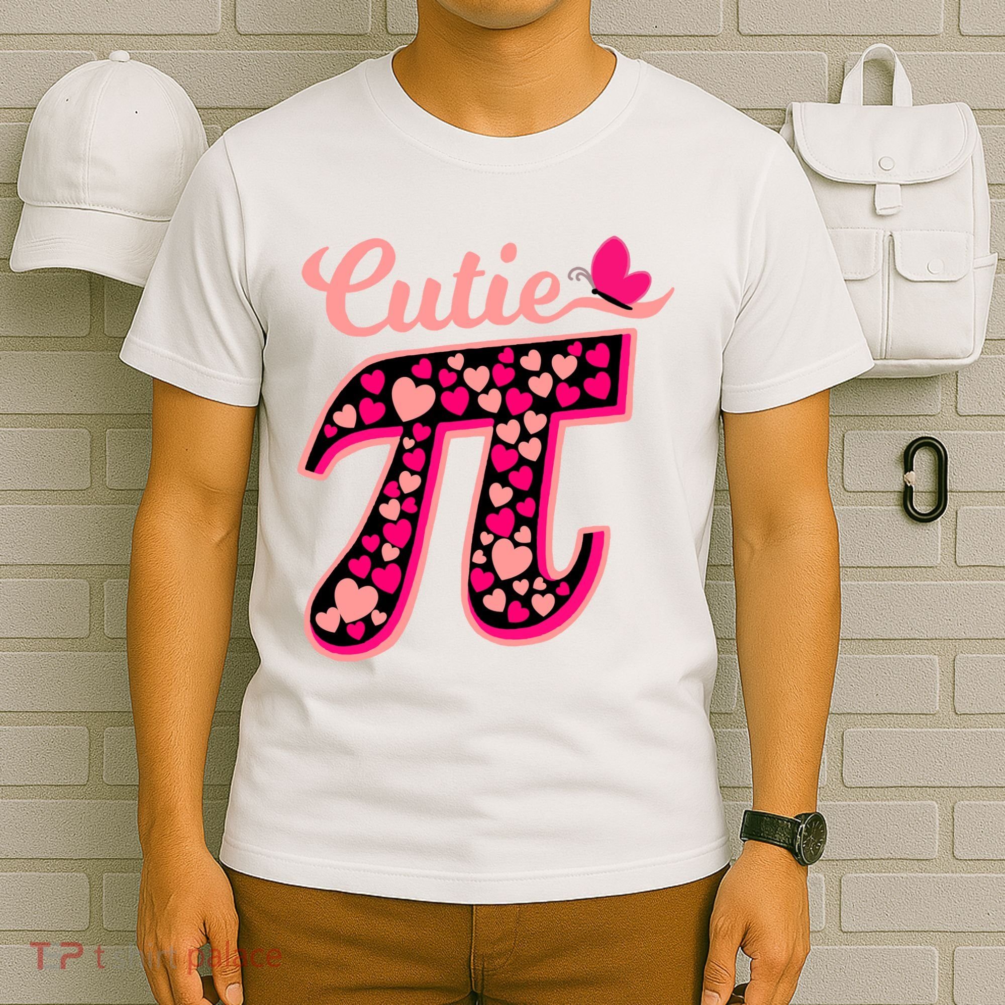 Cutie Pie Pie Day Shirt Butterfly And Hearts T-Shirt